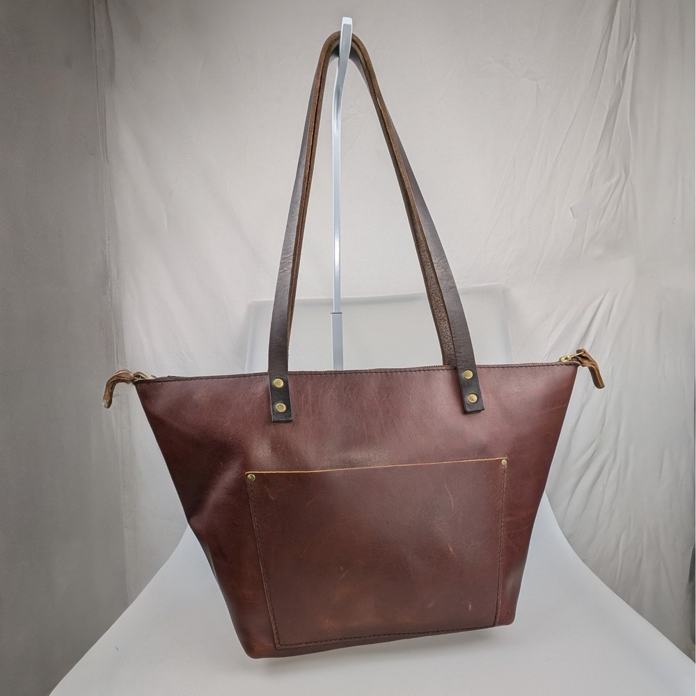 Portland Leather Brown Tote Bag